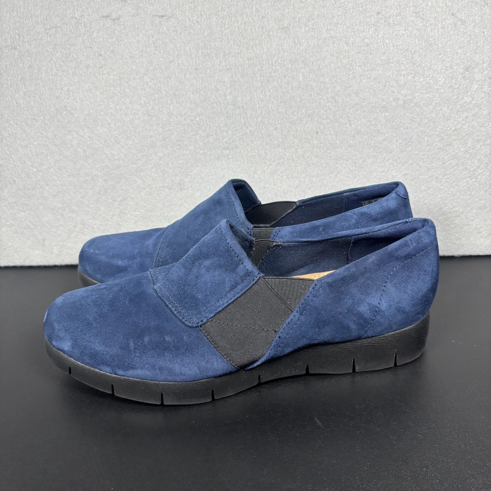 Clarks Artisan Daelyn Monarch Blue Suede Loafers Womens 9M 26130731 Comfort Shoe